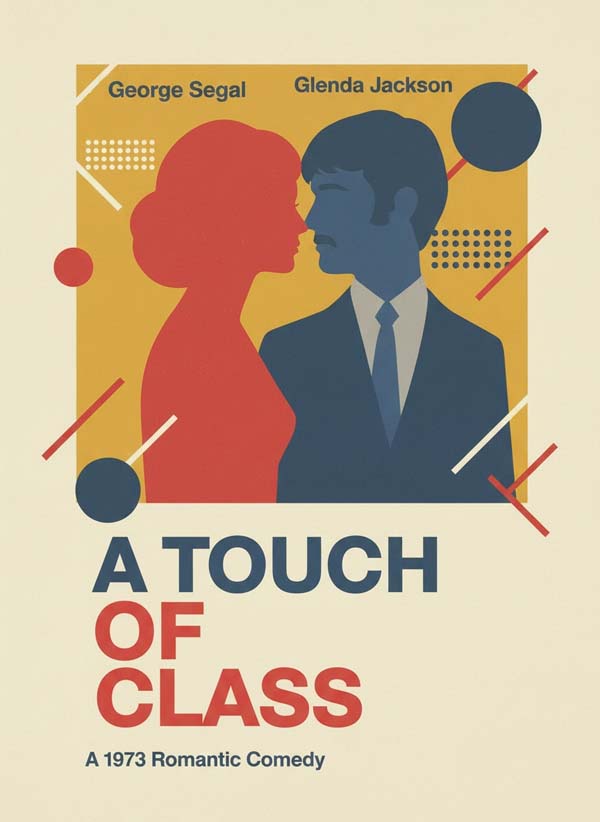 A Touch of Class (1973) reimagined minimalist movie poster
