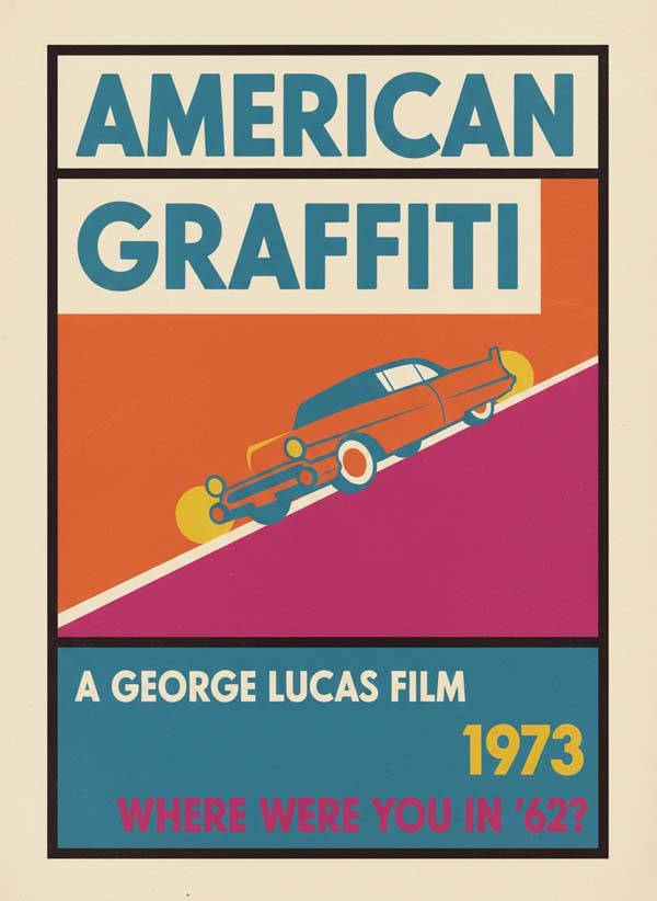 American Graffiti (1973) reimagined minimalist movie poster