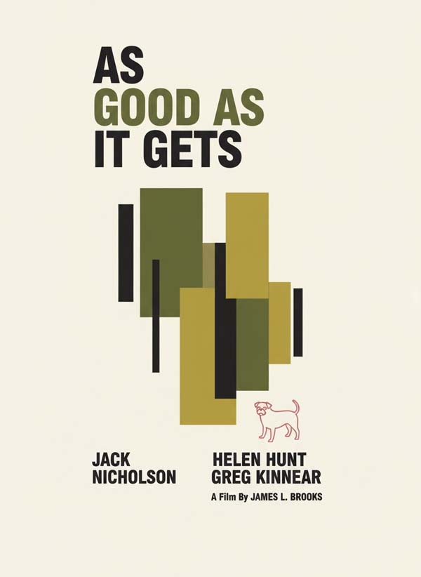As Good as It Gets (1997) reimagined minimalist movie poster