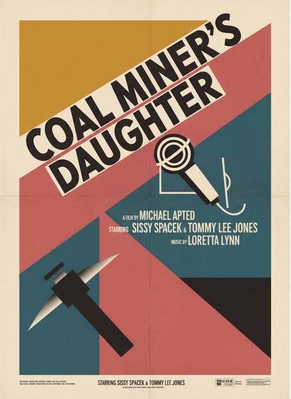 Coal Miner’s Daughter (1980) reimagined minimalist movie poster