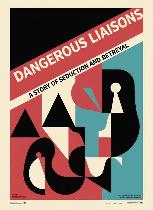 Dangerous Liaisons (1988) reimagined minimalist movie poster