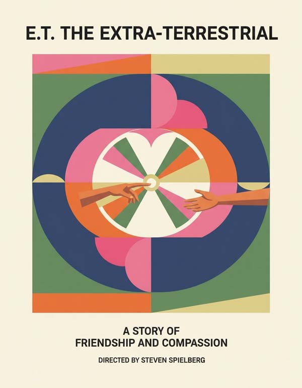 E.T. the Extra-Terrestrial (1982) reimagined minimalist movie poster