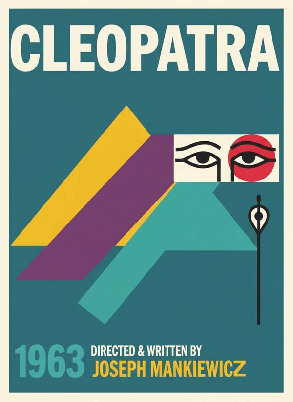 Cleopatra (1963) reimagined minimalist movie poster