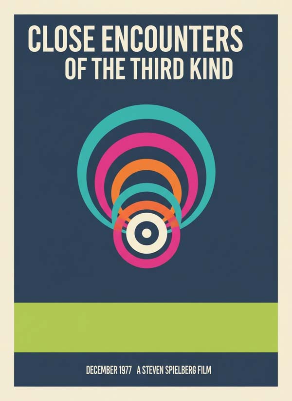 Close Encounters of the Third Kind (1977) reimagined minimalist movie poster