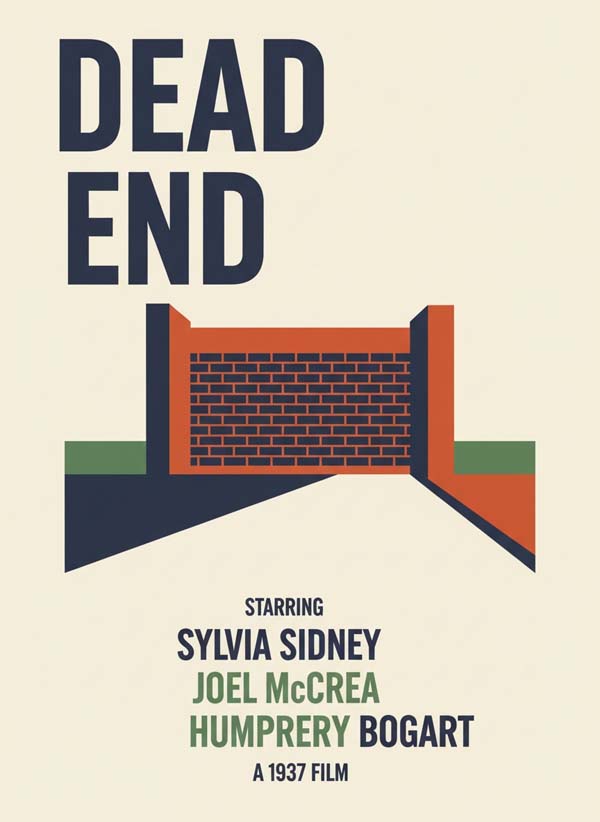Dead End (1937) reimagined minimalist movie poster