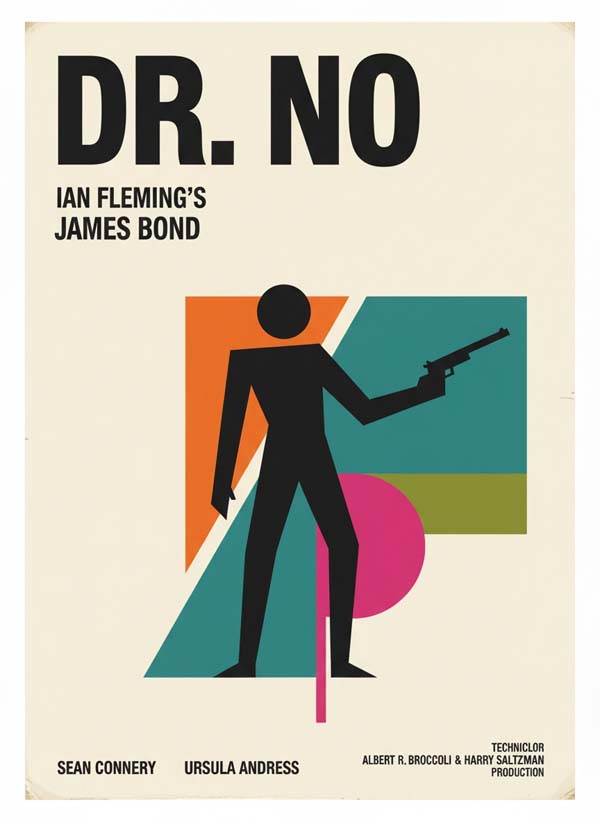 Dr. No (1962) reimagined minimalist movie poster