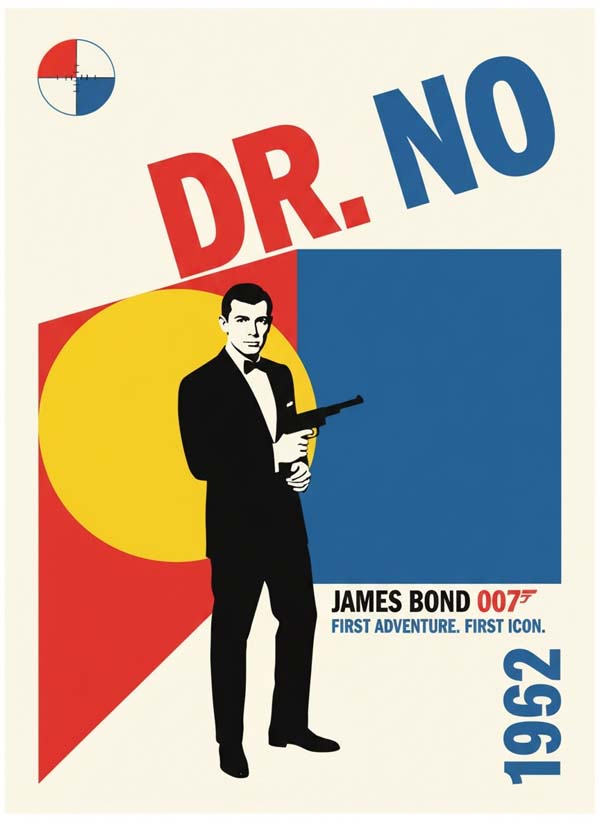 Dr. No (1962) reimagined minimalist movie poster