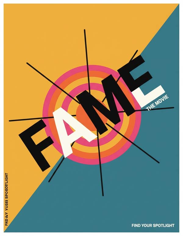 Fame (1980) reimagined minimalist movie poster