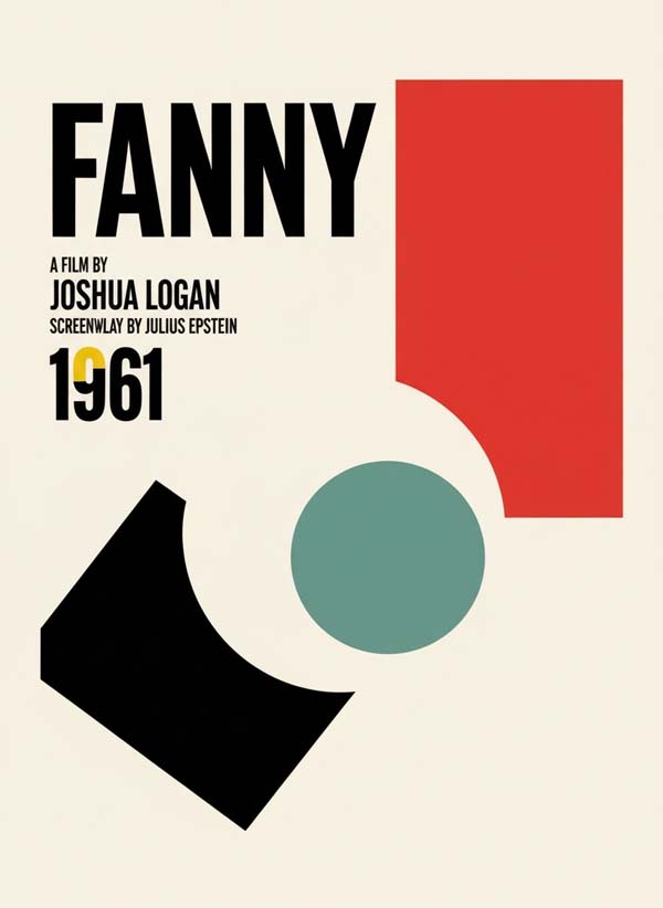 Fanny (1961) reimagined minimalist movie poster