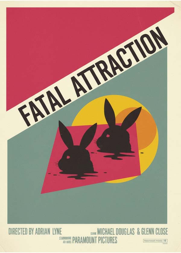 Fatal Attraction (1987) reimagined minimalist movie poster