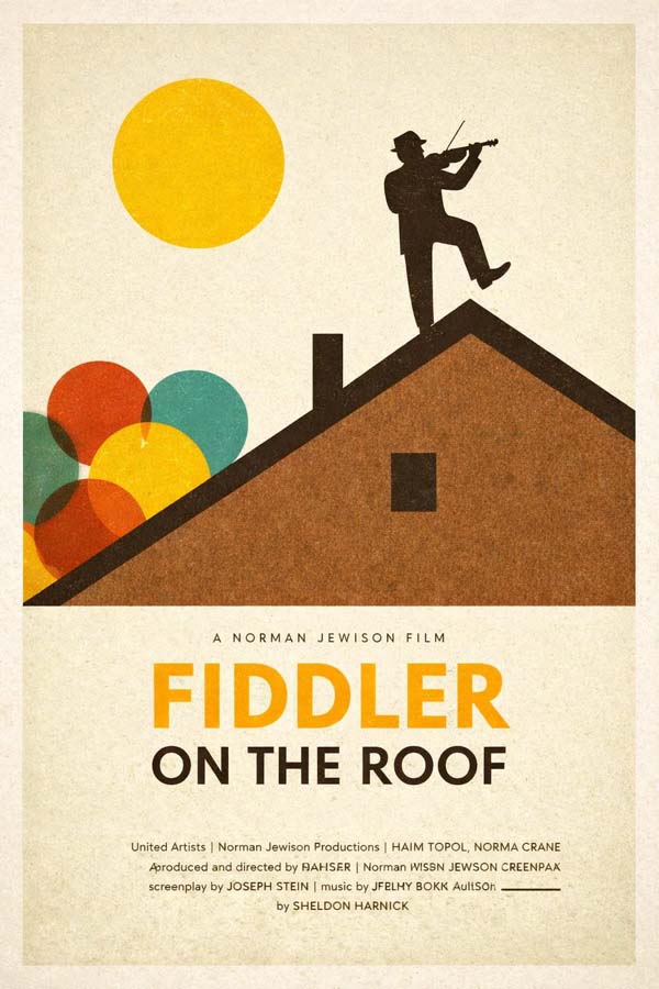 Fiddler on the Roof (1971) reimagined minimalist movie poster