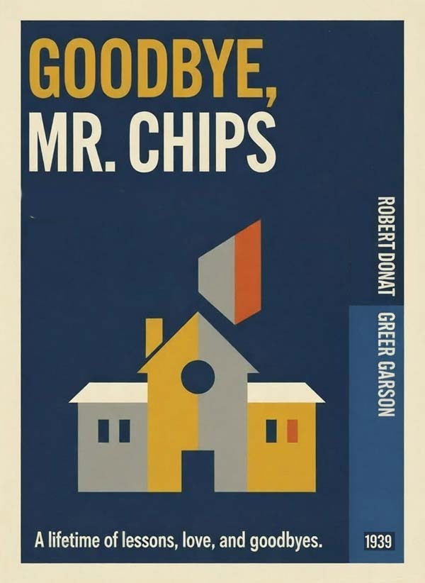 Goodbye, Mr. Chips (1939) reimagined minimalist movie poster