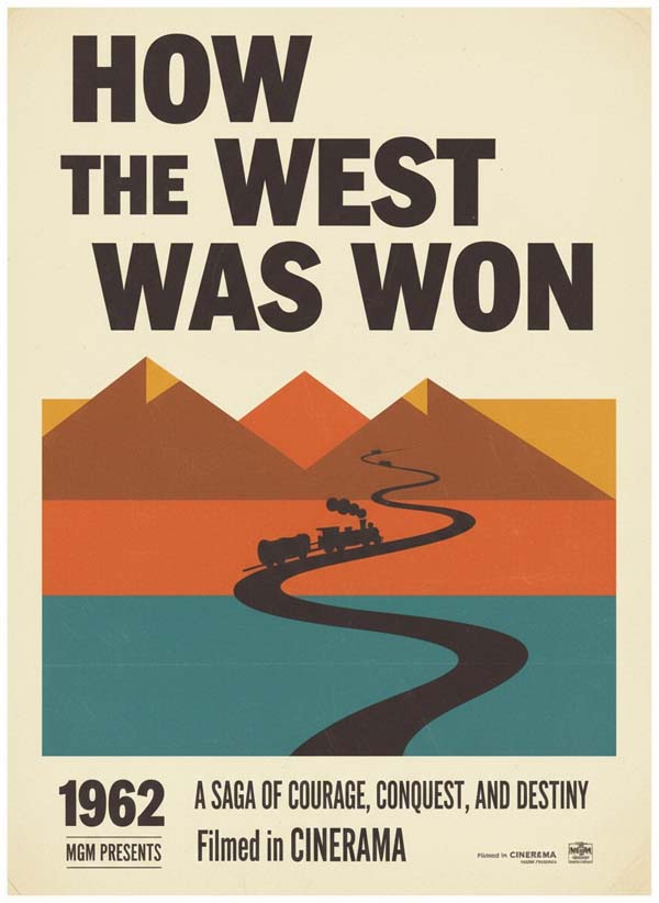 How the West Was Won (1962) reimagined minimalist movie poster