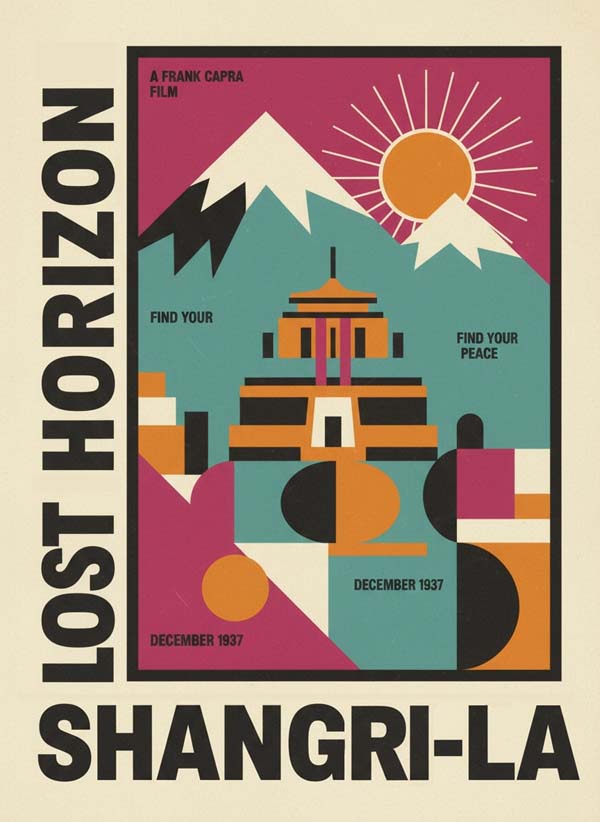 Lost Horizon (1937) reimagined minimalist movie poster