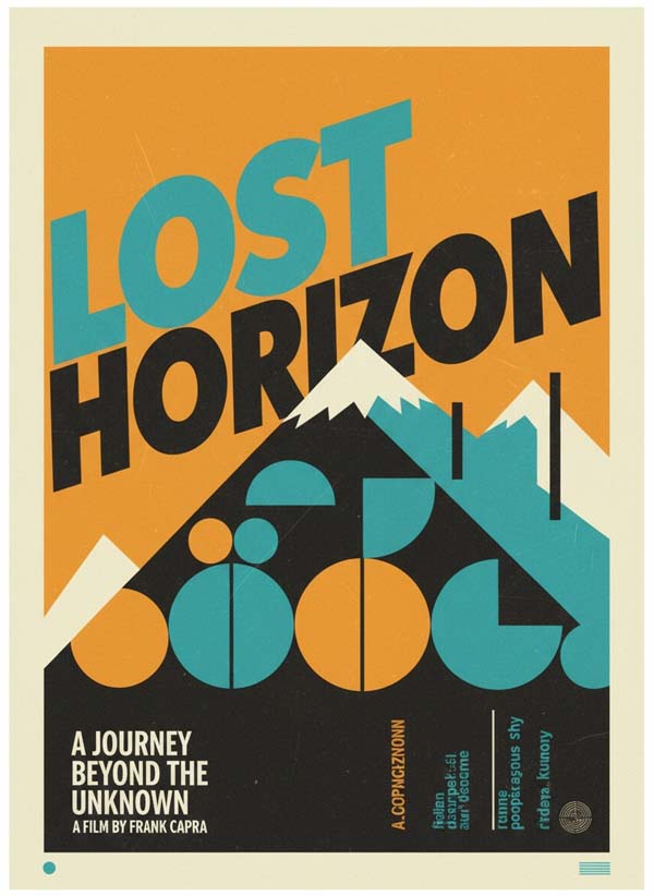 Lost Horizon (1937) reimagined minimalist movie poster