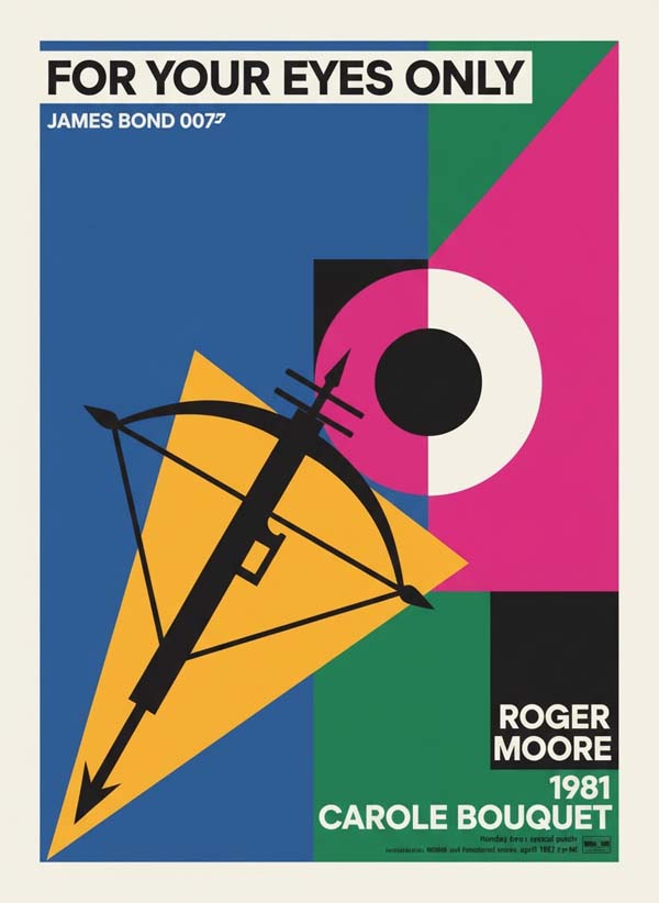 For Your Eyes Only (1981) reimagined minimalist movie poster