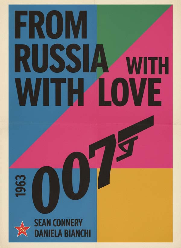 From Russia with Love (1963) reimagined minimalist movie poster