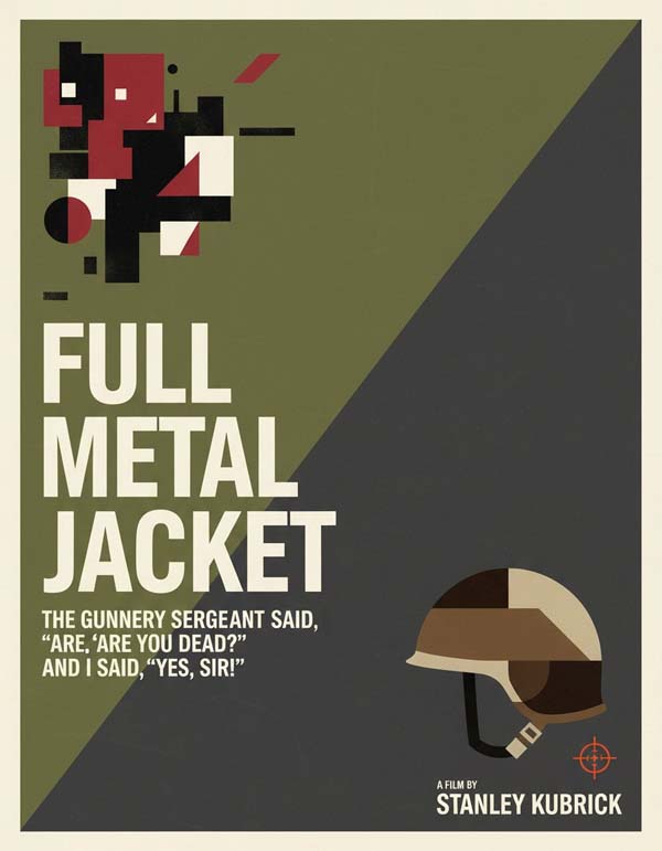 Full Metal Jacket (1987) reimagined minimalist movie poster