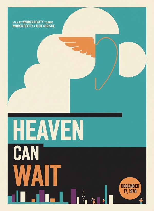 Heaven Can Wait (1978) reimagined minimalist movie poster