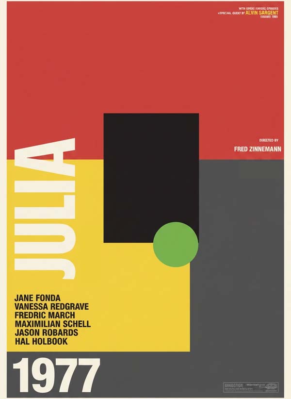 Julia (1977) reimagined minimalist movie poster