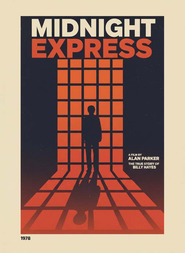 Midnight Express (1978) reimagined minimalist movie poster