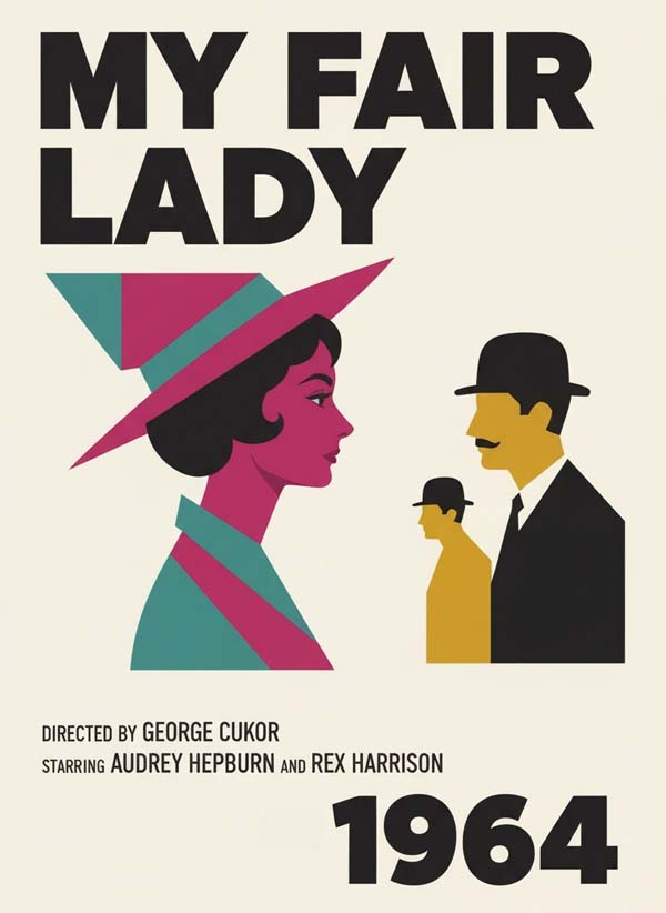 My Fair Lady (1964) reimagined minimalist movie poster