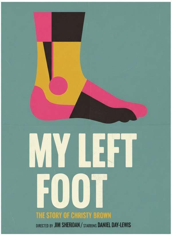 My Left Foot (1989) reimagined minimalist movie poster