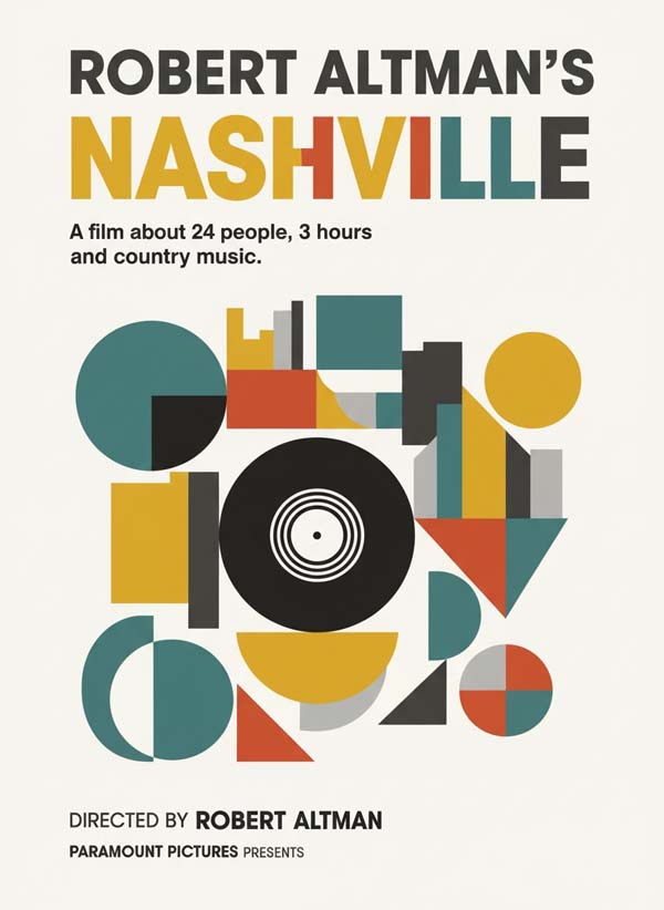 Nashville (1975) reimagined minimalist movie poster