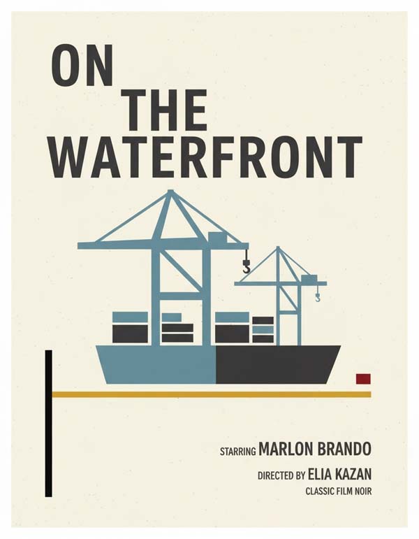 On the Waterfront (1954) reimagined minimalist movie poster