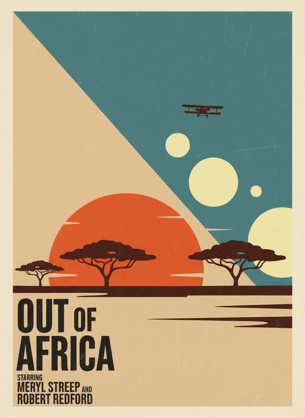 Out of Africa (1985) reimagined minimalist movie poster