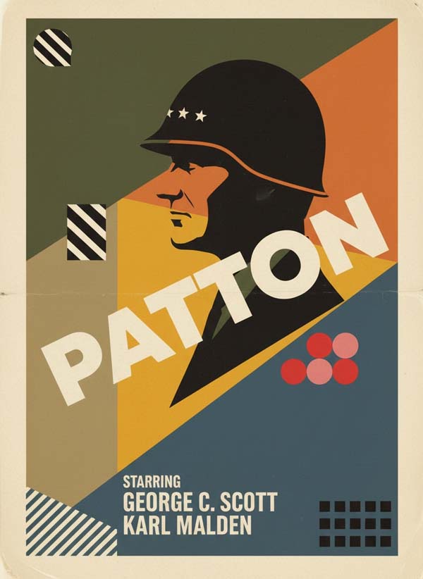 Patton (1970) reimagined minimalist movie poster