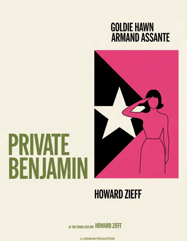 Private Benjamin (1980) reimagined minimalist movie poster