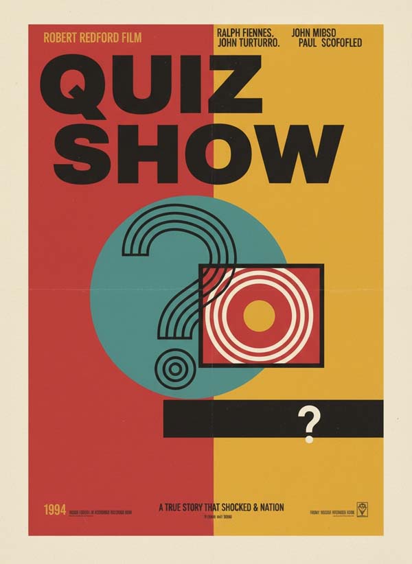 Quiz Show (1994) reimagined minimalist movie poster