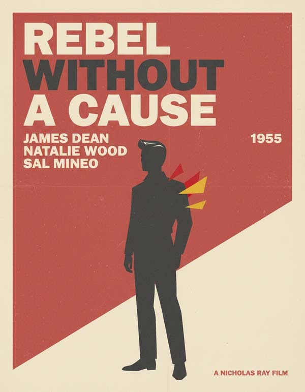 Rebel Without a Cause (1955) reimagined minimalist movie poster