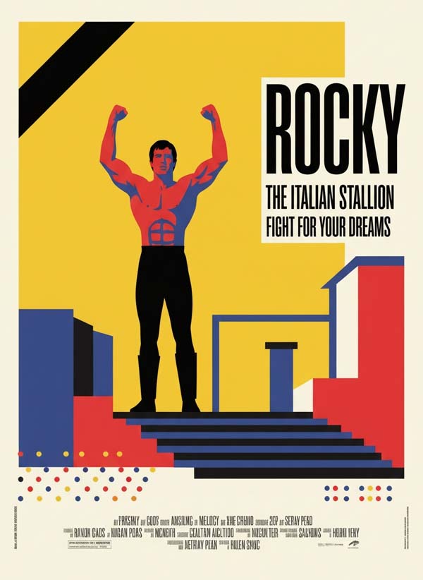 Rocky II (1979) reimagined minimalist movie poster
