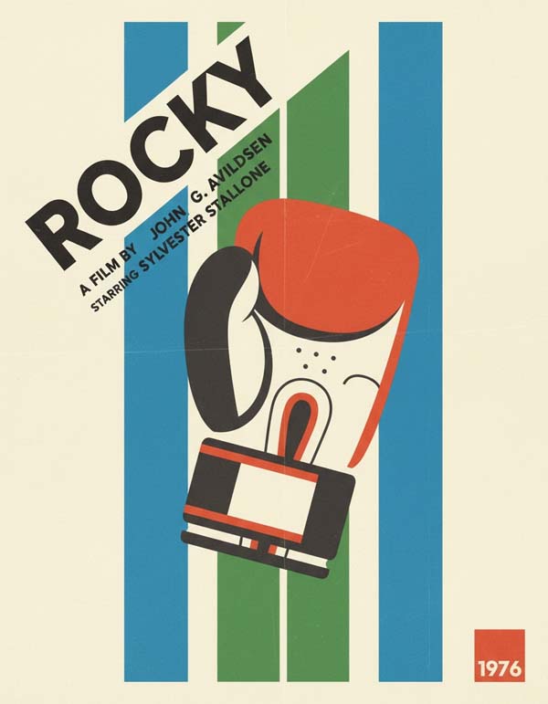 Rocky (1976) reimagined minimalist movie poster
