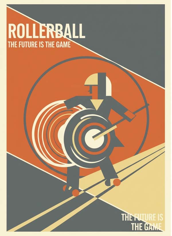 Rollerball (1975) reimagined minimalist movie poster