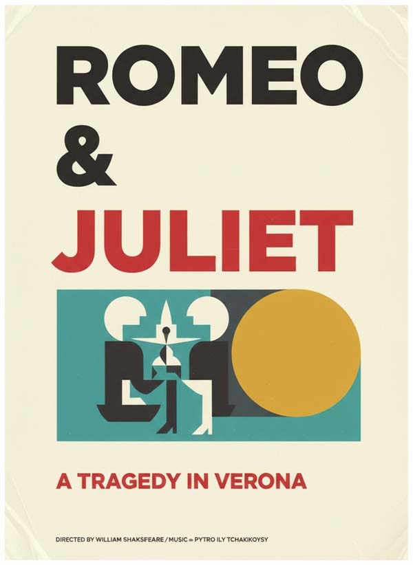 Romeo and Juliet (1968) reimagined minimalist movie poster