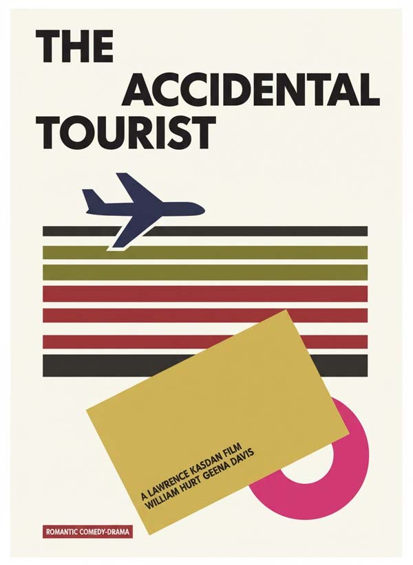 The Accidental Tourist (1988) reimagined minimalist movie poster