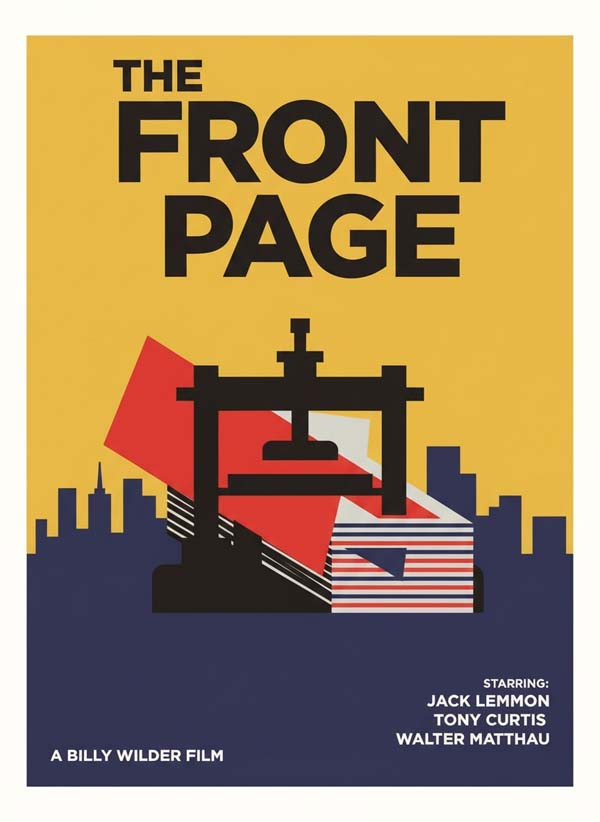 The Front Page (1931) reimagined minimalist movie poster