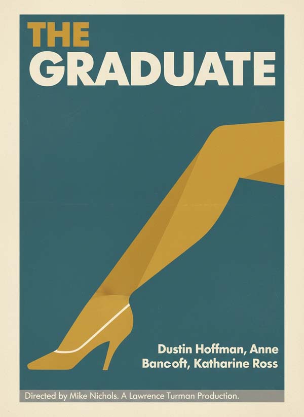 The Graduate (1967) reimagined minimalist movie poster