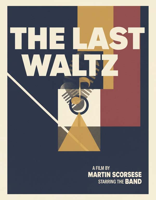 The Last Waltz (1978) reimagined minimalist movie poster