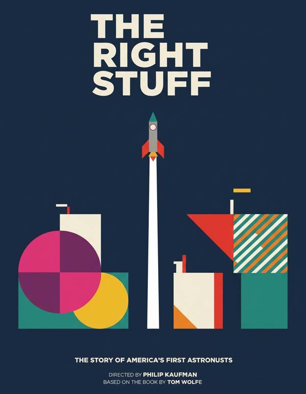 The Right Stuff (1983) reimagined minimalist movie poster