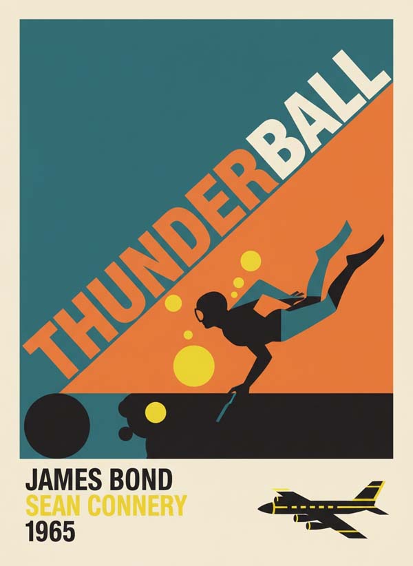 Thunderball (1965) reimagined minimalist movie poster