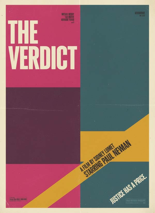 The Verdict (1982) reimagined minimalist movie poster