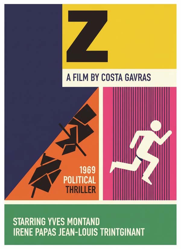 Z (1969) reimagined minimalist movie poster