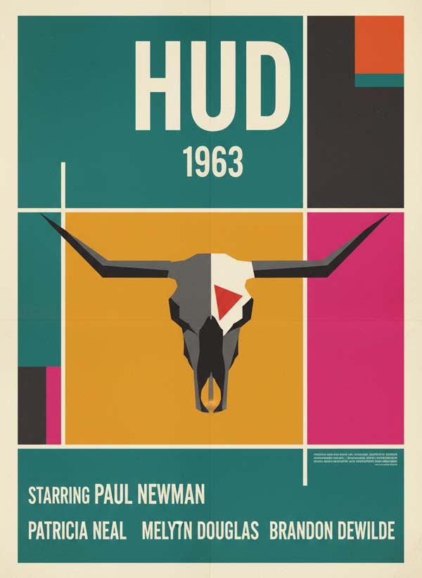Hud (1963) reimagined minimalist movie poster