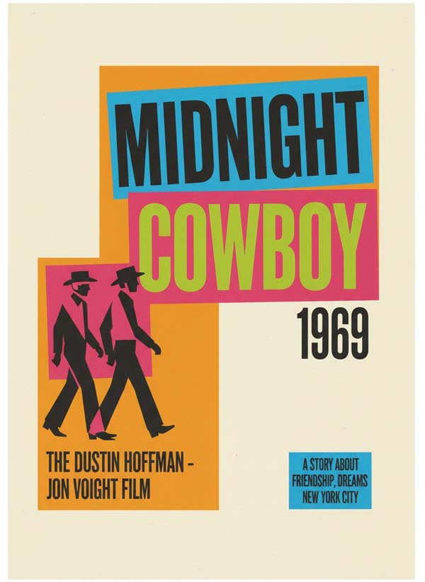 Midnight Cowboy (1969) reimagined minimalist movie poster