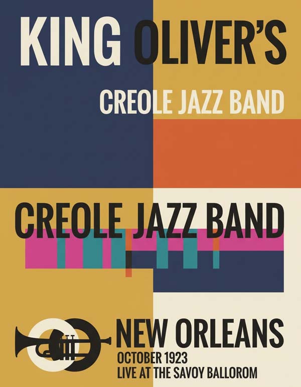 King Oliver reimagined jazz musician portrait