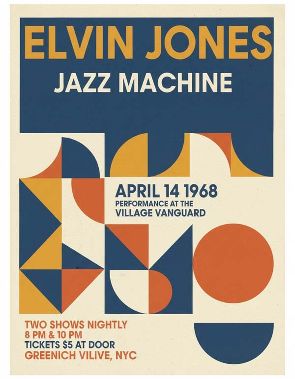 Elvin Jones reimagined jazz musician portrait